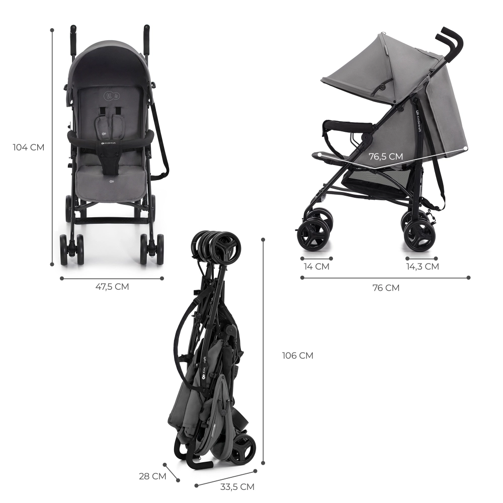 Poussette TIK - Kinderkraft - gris