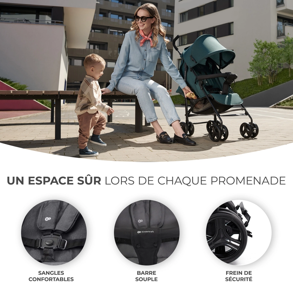 Poussette TIK - Kinderkraft - gris