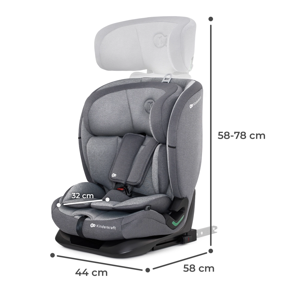 Siège Auto 76-150 cm Kinderkraft ONETO3 i-Size - Cool Grey
