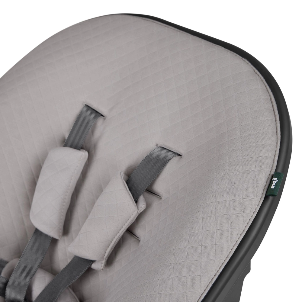 Chaise Haute Moji Yippy Plain - Snow + Assise Nouveau-Né - Birch