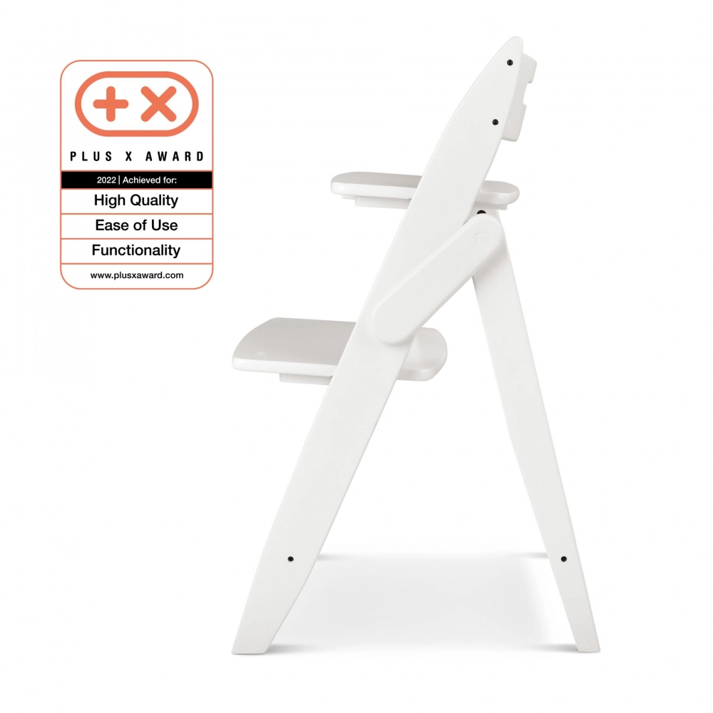 Chaise Haute Moji Yippy Plain - Snow + Assise Nouveau-Né - Rosegold