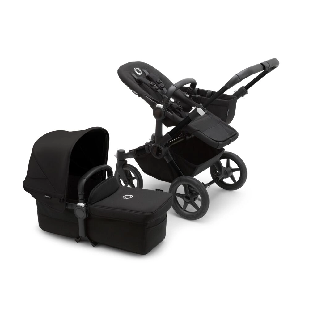 Poussette Bugaboo Donkey 5 Mono - Châssis Noir + Nacelle - Nuit noire