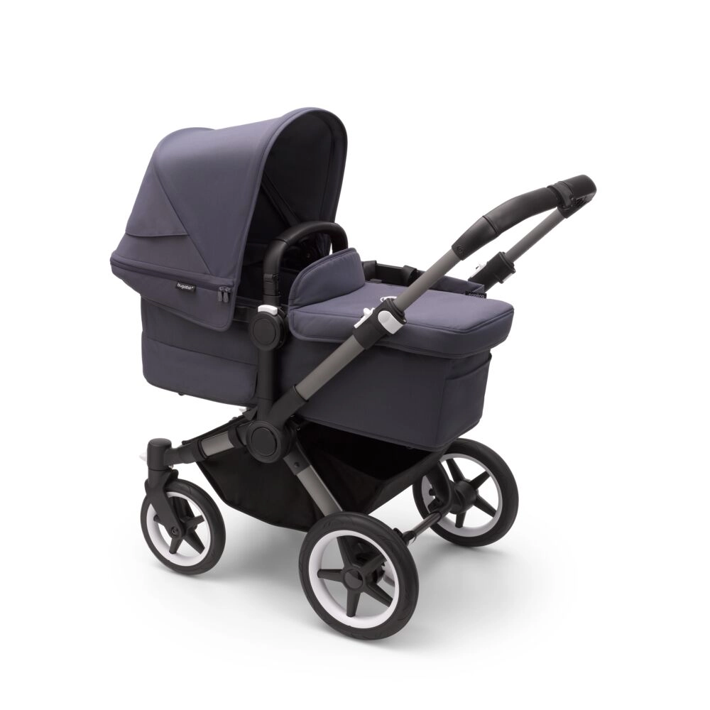Poussette Bugaboo Donkey 5 Mono - Châssis Graphite + Nacelle - Bleu tonnerre