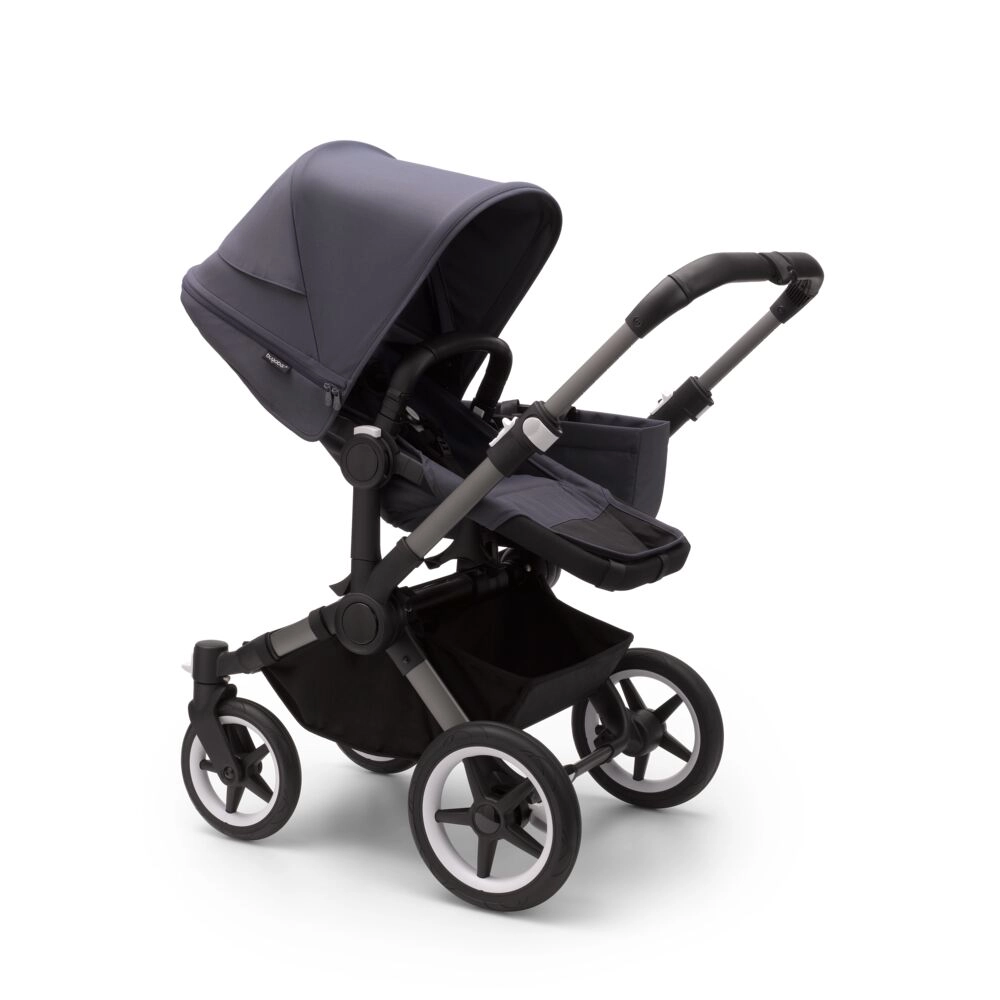 Poussette Bugaboo Donkey 5 Mono - Châssis Graphite + Nacelle - Bleu tonnerre