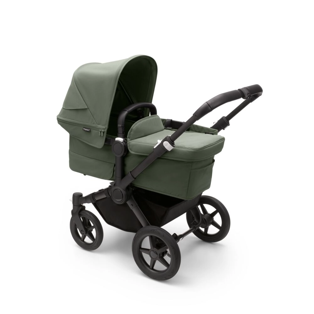 Poussette Bugaboo Donkey 5 Mono - Châssis Noir + Nacelle - Vert Forêt