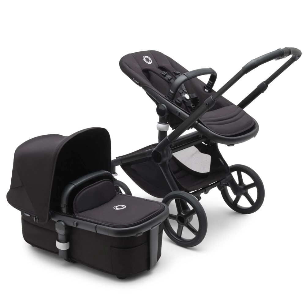 Poussette Bugaboo Fox 5 - Châssis Noir + Nacelle - Nuit Noire