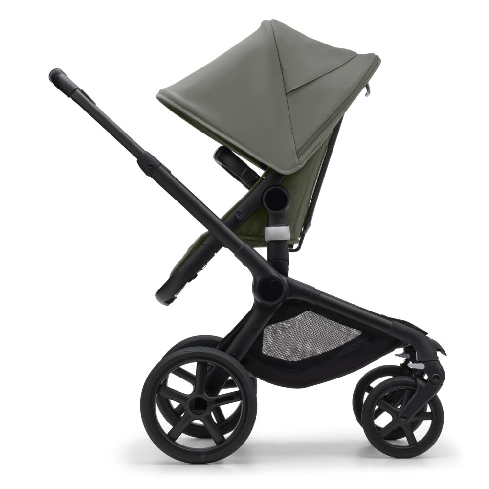 Poussette Bugaboo Fox 5 - Châssis Noir + Nacelle - Vert Forêt
