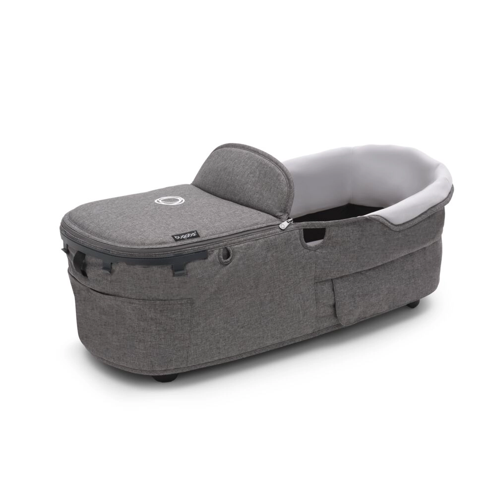Poussette Bugaboo Fox 5 - Châssis Noir + Nacelle - Gris Chiné