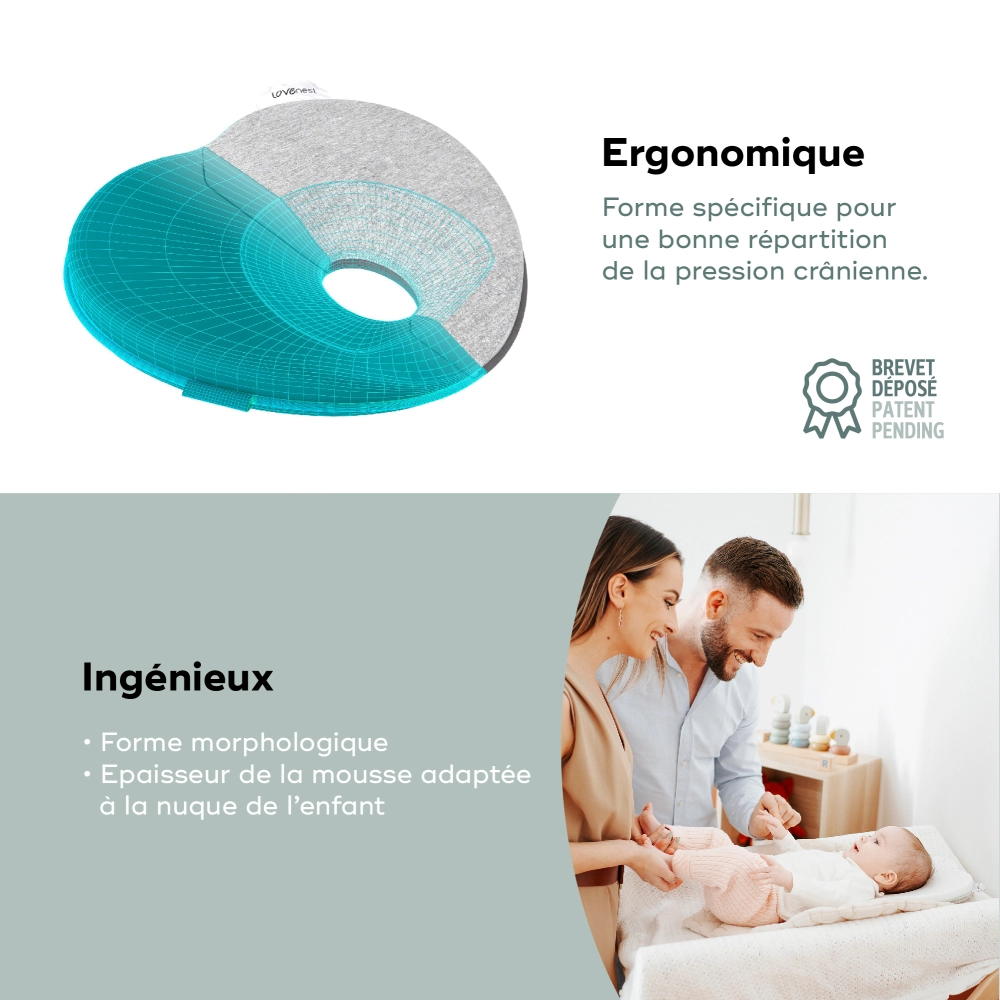 Cale-Tête Ergonomique Babymoov Lovenest - White