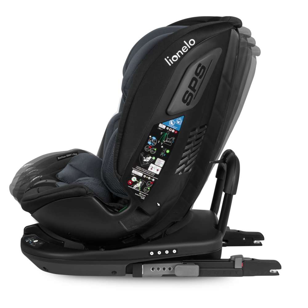 Siège Auto 40-150cm Lionelo Bastiaan RWF i-Size - Grey Stone