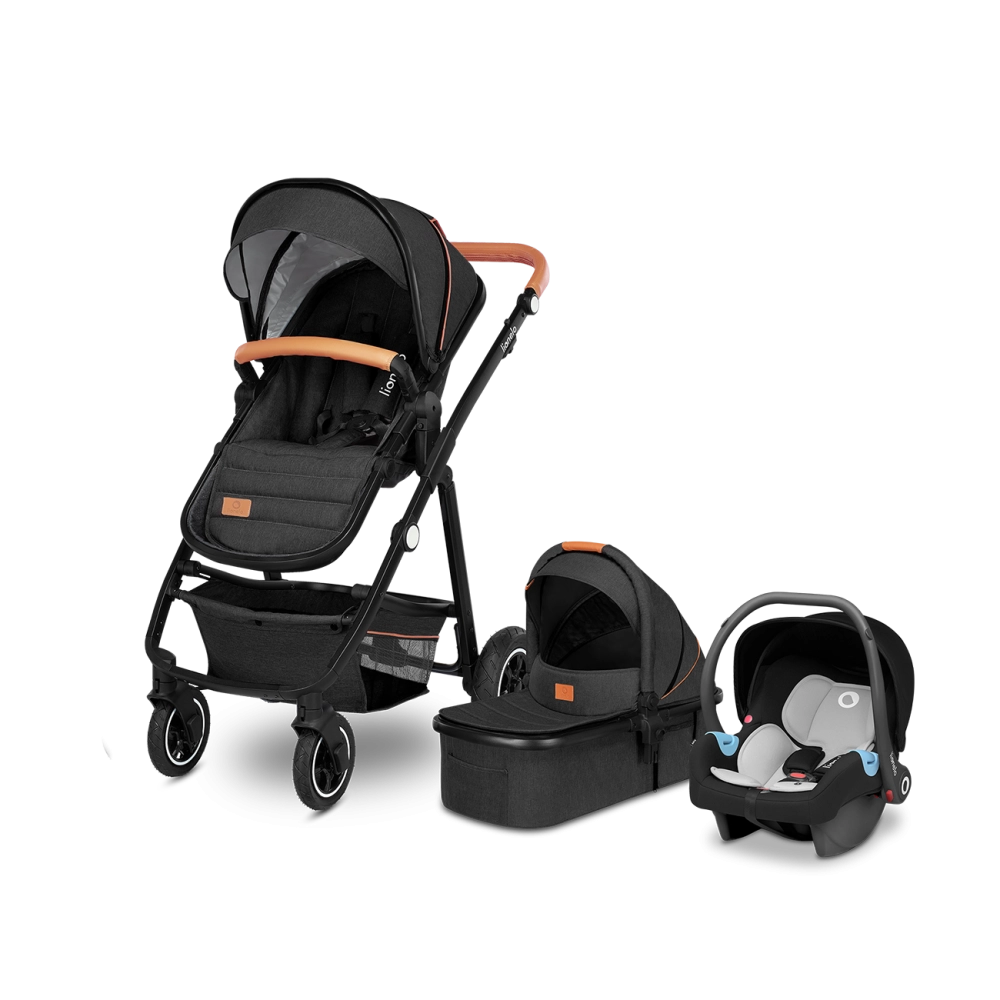 Poussette Lionelo Amber + Nacelle - Grey Graphite