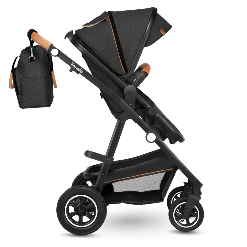 Poussette Lionelo Amber + Nacelle - Grey Graphite