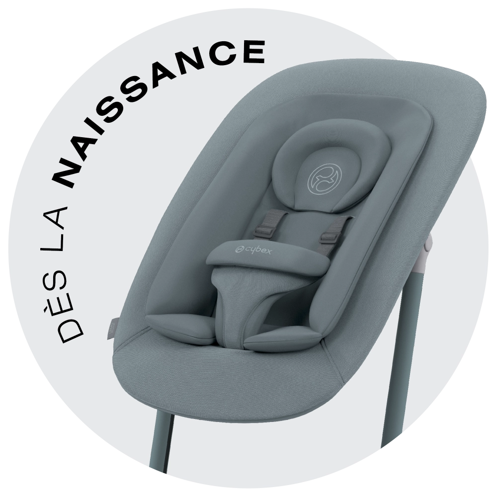 Chaise Haute Cybex Lemo 2 Set 4-en-1 + Transat - Stone Blue