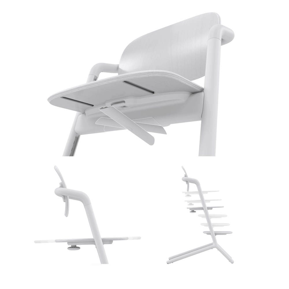 Chaise Haute Cybex Lemo 2 Set 4-en-1 + Transat - All White
