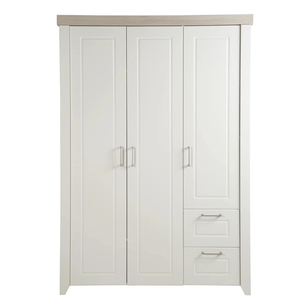 Chambre Roba Felicia (Commode 3 Tiroirs) - Blanc / Luna elm