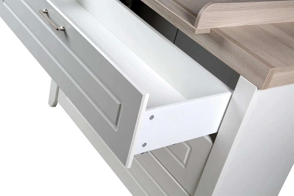 Chambre Roba Felicia (Commode 3 Tiroirs) - Blanc / Luna elm