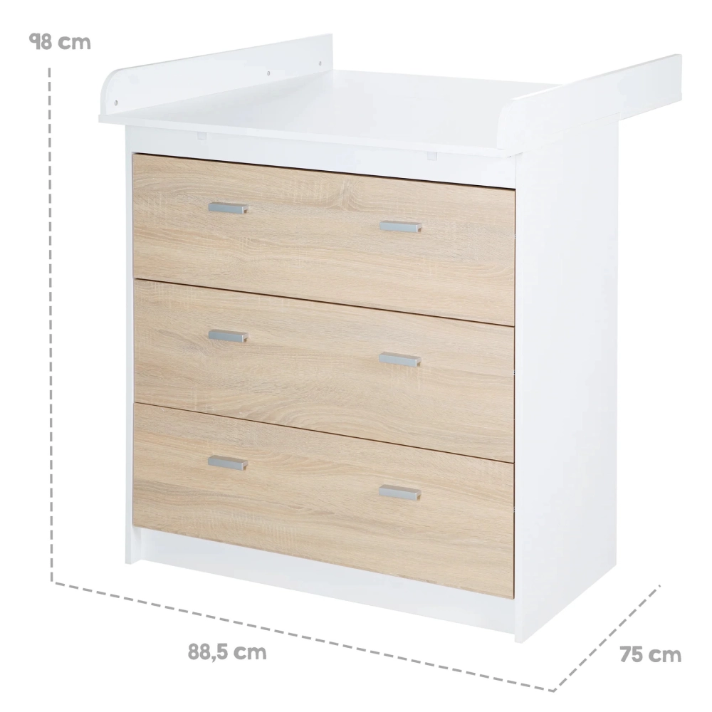 Chambre Roba Gabriella (Commode Small) - Blanc / Bois pas de description, ne pas activer