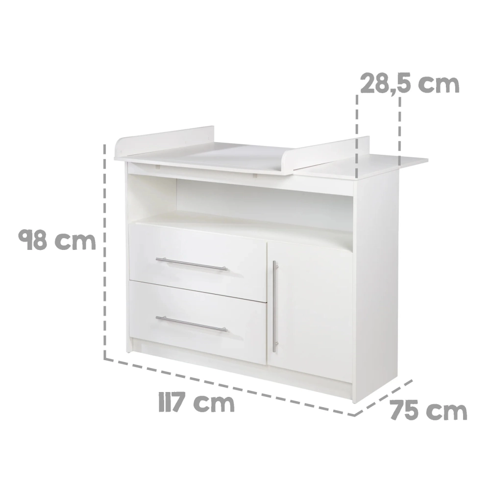 Chambre Roba Maren (Commode Large) - Blanc