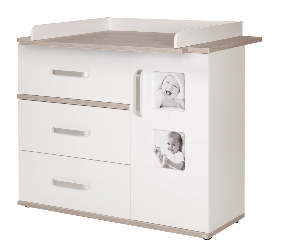 Chambre Roba Moritz (Commode Large) - Blanc / Luna elm