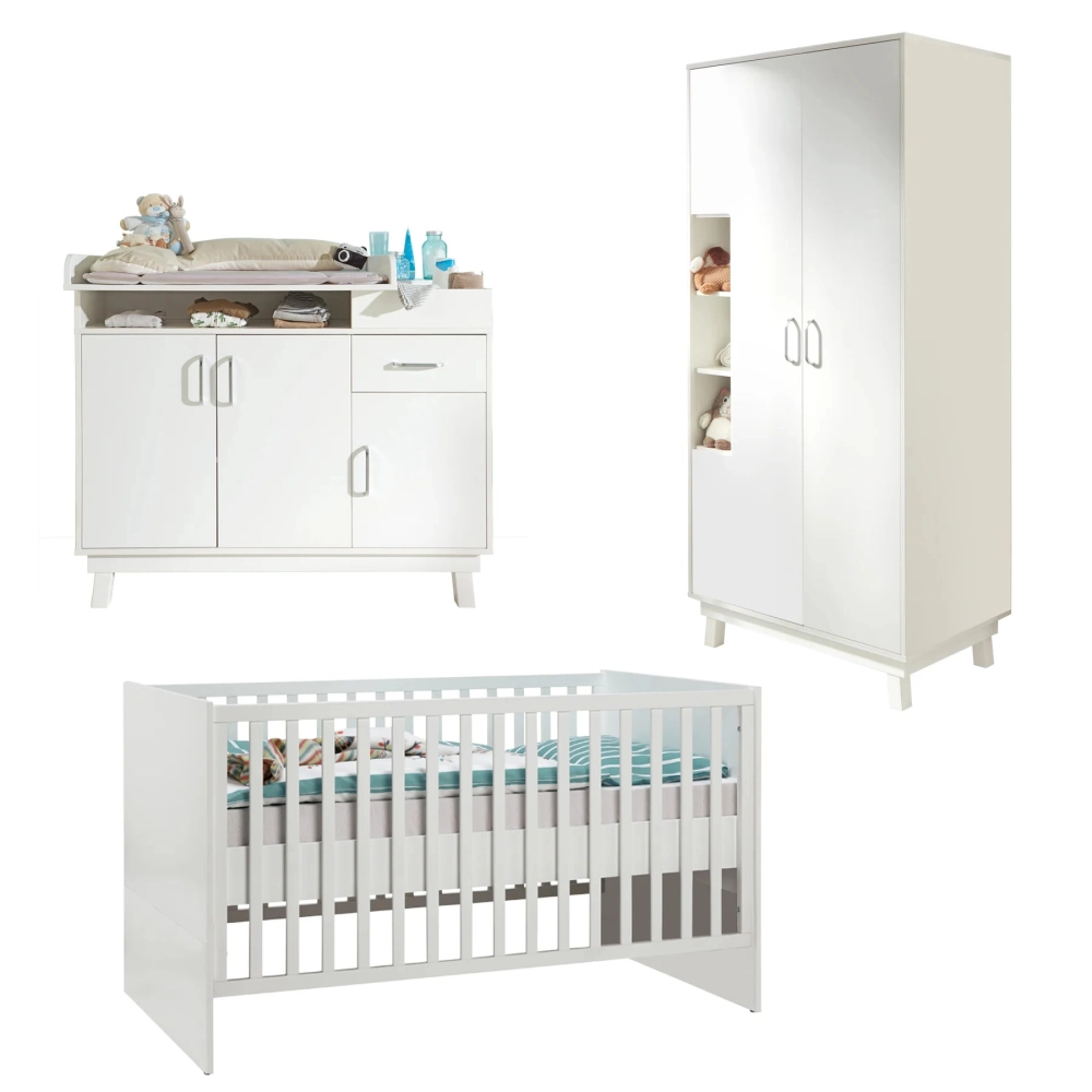 Chambre Roba Nordic Weiss (Armoire 2 Portes) - Blanc