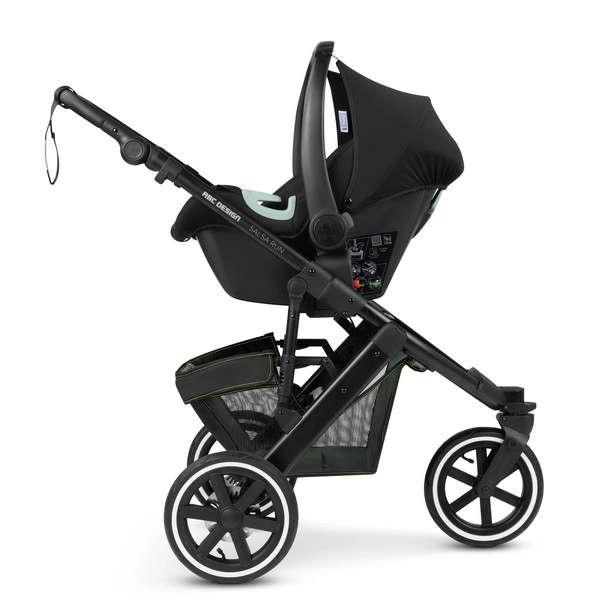 Poussette ABC Design Salsa Run - Aqua + Coque Auto Tulip i-Size - Black