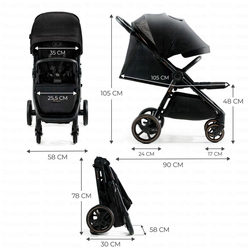 Poussette MITZY - Kinderkraft - noir