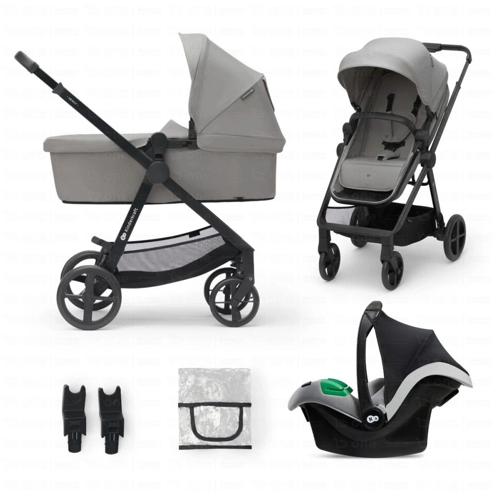 Poussette Trio NEWLY MINK PRO - Kinderkraft - gris
