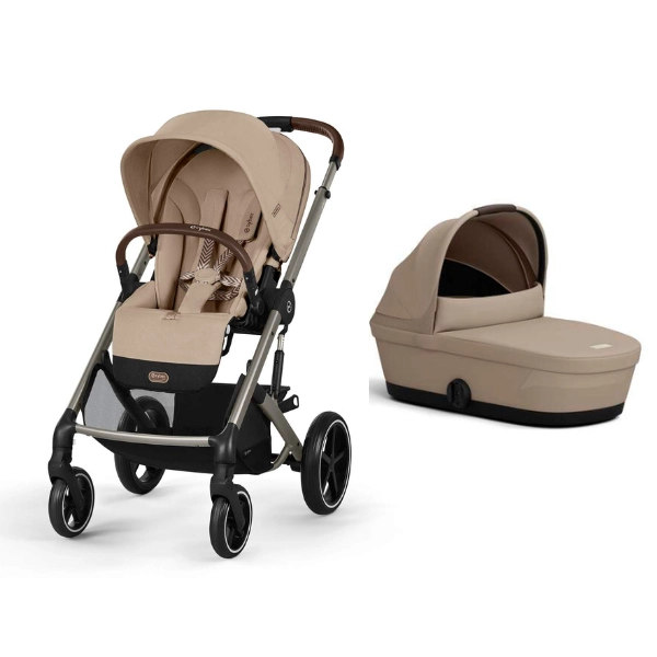Poussette Cybex Balios S Lux 3 TPE - Almond Beige + Nacelle Cot S Lux