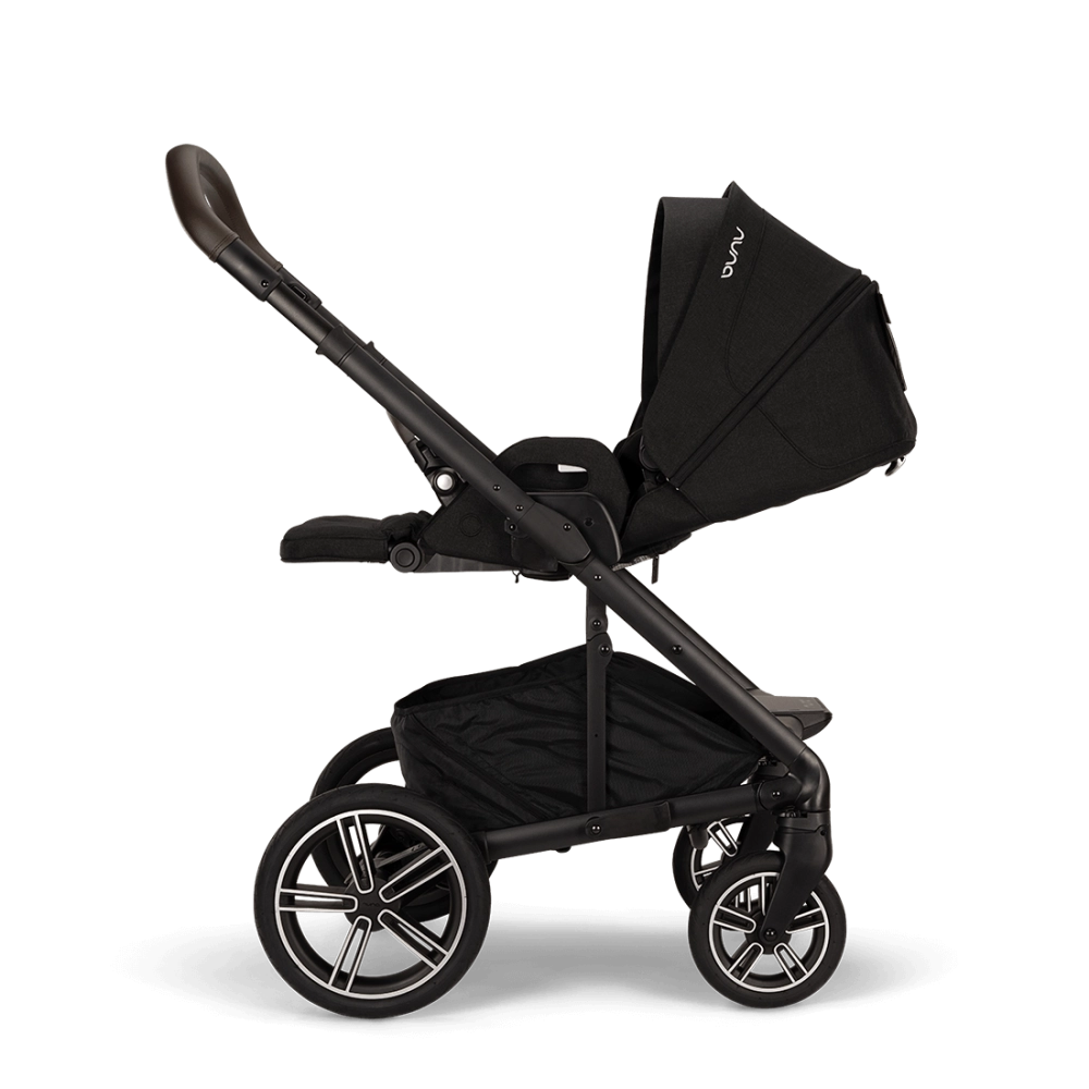 Poussette Nuna Mixx Next + Nacelle Cari Next + Coque Auto Pipa Next - Caviar/Chocolat + Base Next