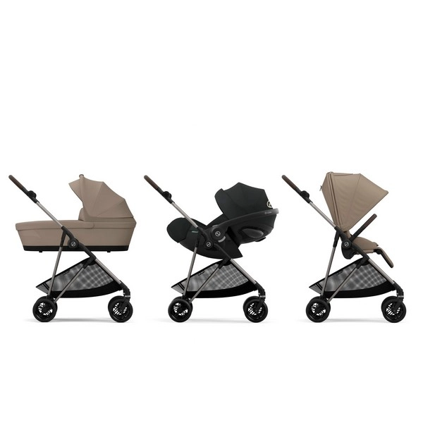 Poussette Cybex Melio 4 TPE + Nacelle - Almond Beige