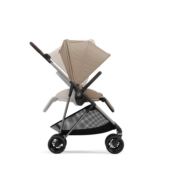 Poussette Cybex Melio 4 TPE- Almond Beige + Coque Auto Cloud G i-Size - Almond Beige (Plus)