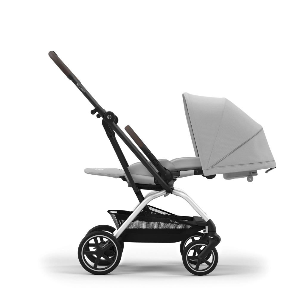 Poussette Cybex Eezy S Twist +2 BLK - Fog Grey + Nacelle Cybex Cot S - Fog Grey