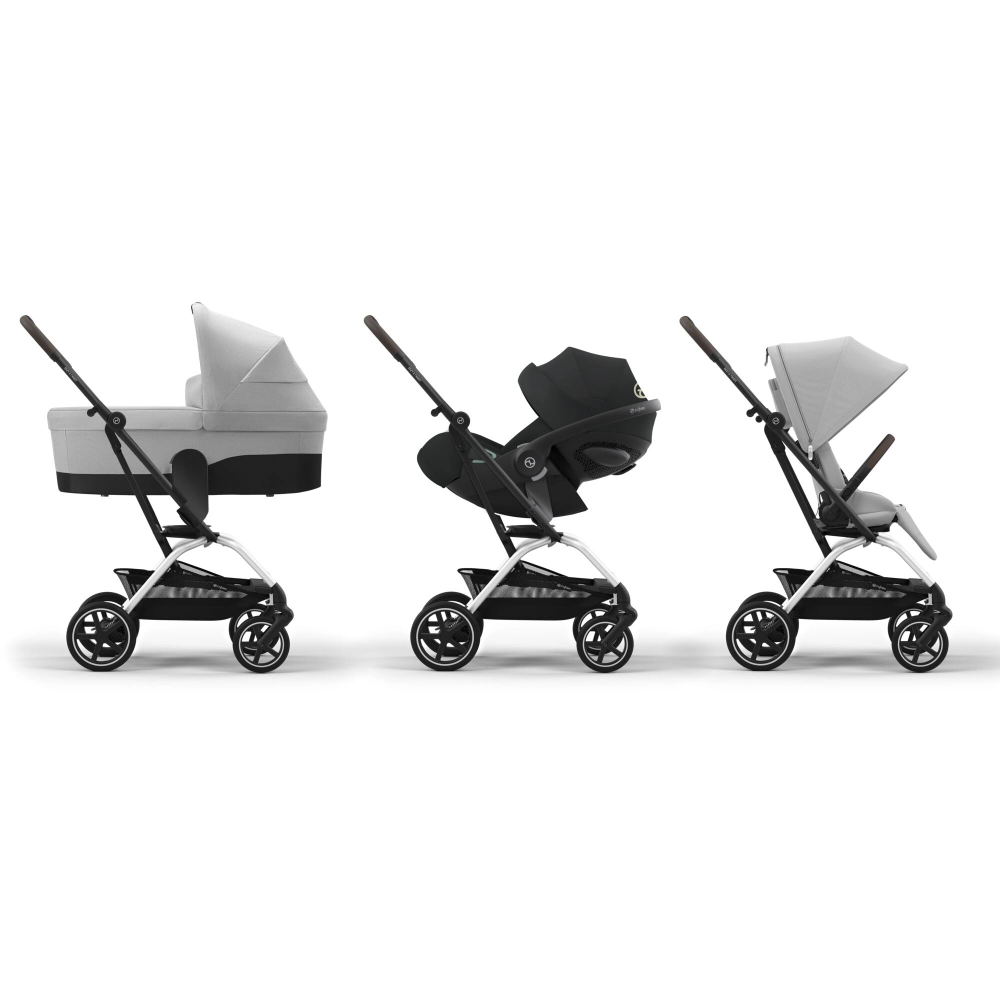 Poussette Cybex Eezy S Twist +2 BLK - Fog Grey + Coque Auto Cloud G i-Size - Fog Grey