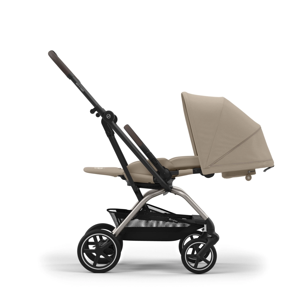 Poussette Cybex Eezy S Twist+ 2 TPE - Almond Beige + Coque Auto Cloud G i-Size - Almond Beige (Plus)