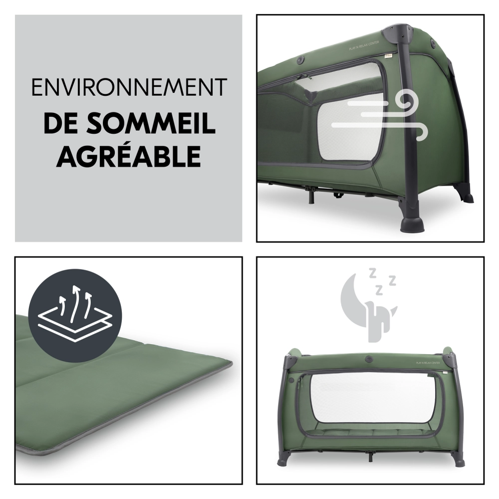 Lit Parapluie Hauck Play N Relax Center - Dark Green