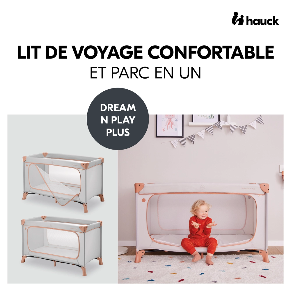 Lit Parapluie Hauck Dream N Play Plus - Cork