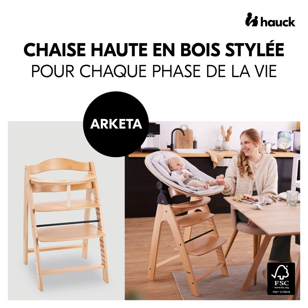 Chaise Haute Hauck Arketa - Beech