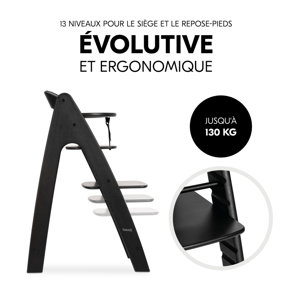 Chaise Haute Hauck Arketa - Beech Blackwashed