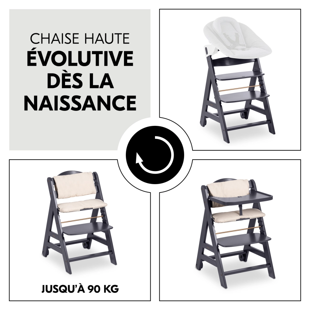 Chaise Haute Hauck Beta+ - Dark Grey
