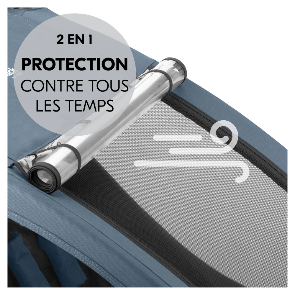 Remorque Vélo Hauck Dryk Duo Plus - Dark Blue