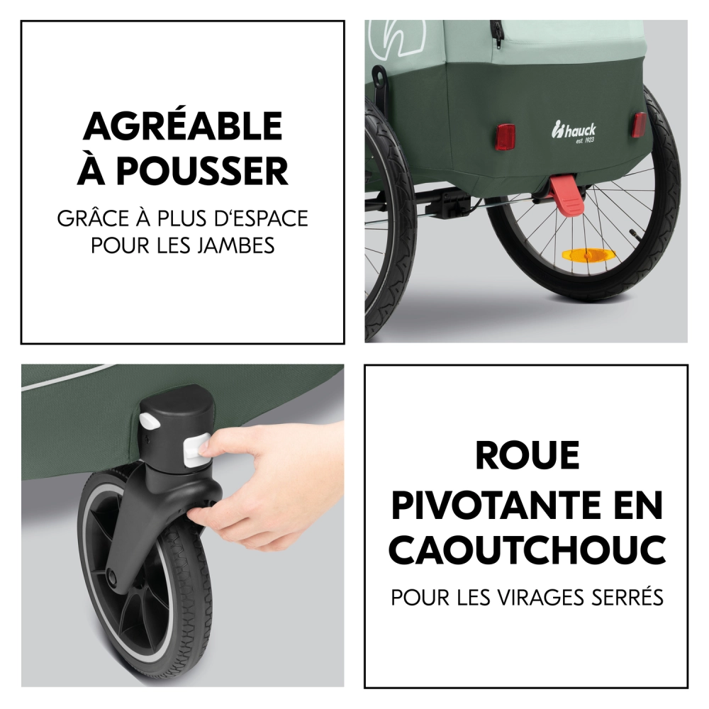 Remorque Vélo Hauck Dryk Duo Plus - Dark Green