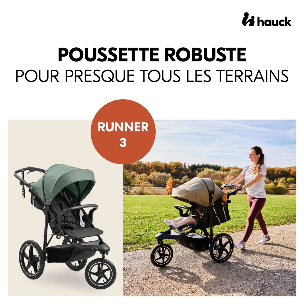Poussette Hauck Runner 3 - Jungle Green
