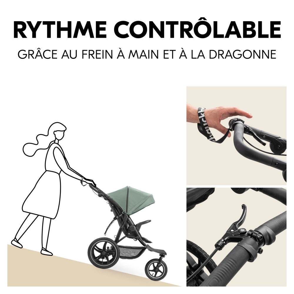 Poussette Hauck Runner 3 - Jungle Green