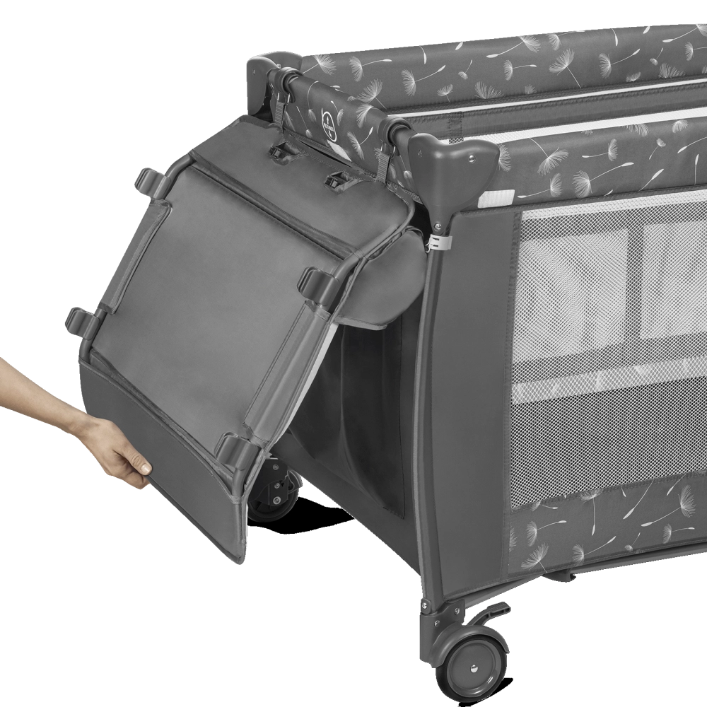 Lit Parapluie Lionelo Sven Plus - Grey Concrete