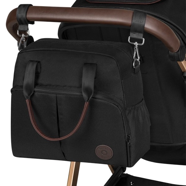 Poussette Lionelo Amber + Nacelle + Coque Auto Astrid - Black Onyx