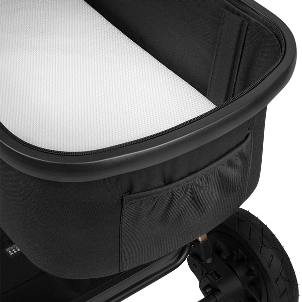 Poussette Lionelo Amber + Nacelle + Coque Auto Astrid - Black Onyx