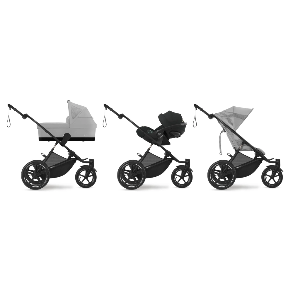 Poussette Cybex Avi Spin - Fog Grey + Coque Auto Cloud G i-Size - Moon Black