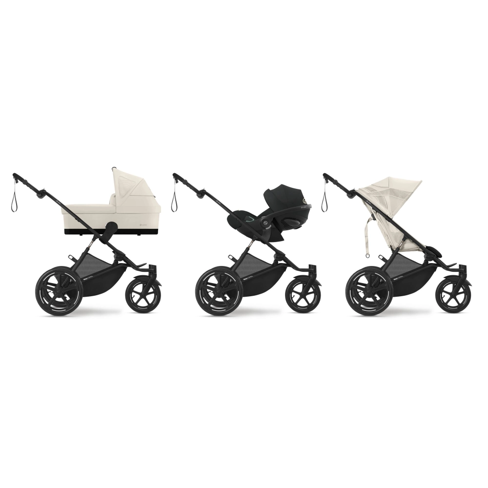 Poussette Cybex Avi Spin - Seashell Beige + Coque Auto Cloud G i-Size - Moon Black