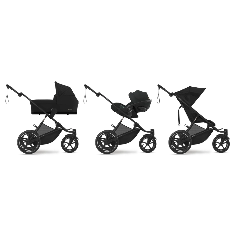 Poussette Cybex Avi Spin + Coque Auto Cloud G i-Size - Moon Black