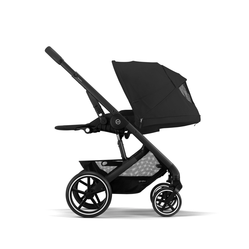 Poussette Cybex Balios S Lux 2 - Châssis Black + Nacelle + Cloud G i-Size - Moon Black Plus + Base G